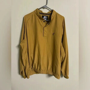 Footjoy 1/4 Snap Windbreaker Wind Shirt Pullover Golf Jacket Long Size Large
